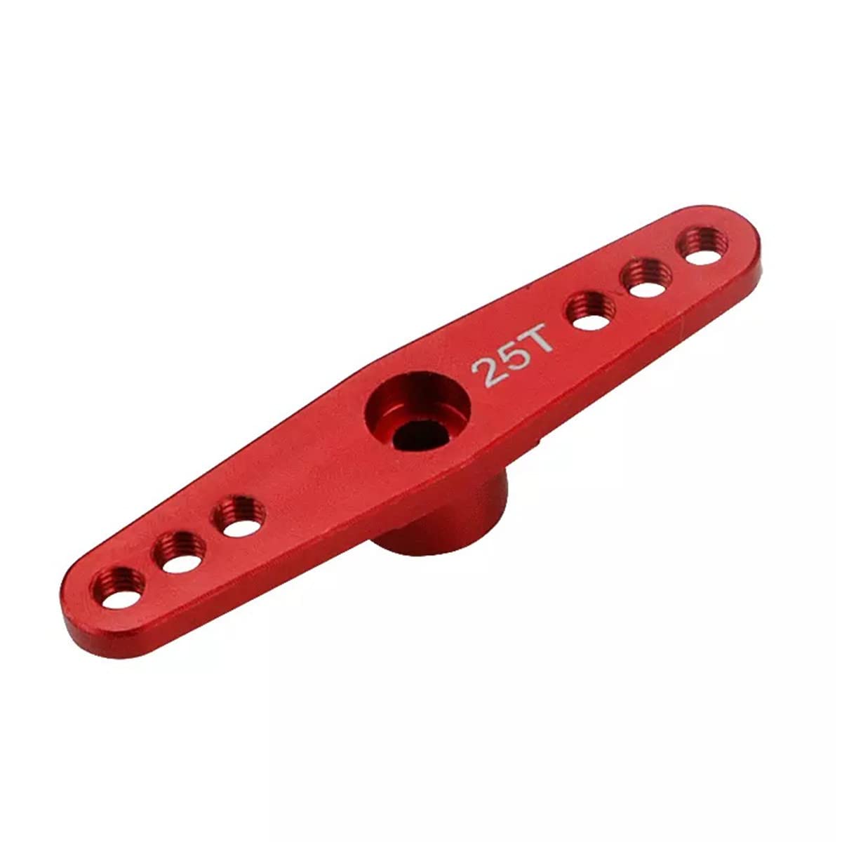 Fasizi 5Pcs 25T One-word Rocker Arm Standard Steering Gear Swing Arm Digital Gear Metal Universal Upgrade Parts - Red - Image 2