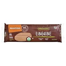 Mantova Italian Organic Linguine Whole Wheat Pasta, 1-Pound Bags Pack of 6