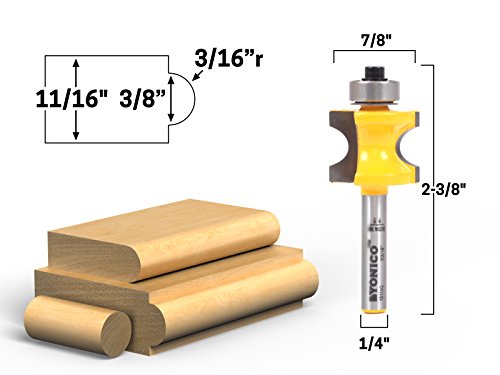 Yonico 13515Q 5 Bit Bullnose Router Bit 1/4-Inch Shank #TOP2