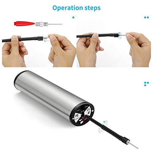 Bike Inflator Air Pump Mini Electric Tyre Pressure Gauge Led Lighting With Usb #TOP2