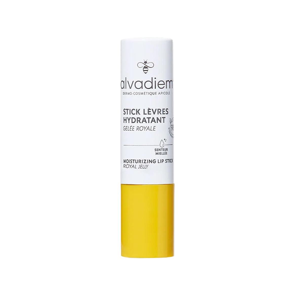 ALVADIEM Moisturising Lip Balm 4 g with Organic Royal Jelly – For Dry Lips – Nourishing, Protective & Repairing – Barrier Effect – Stick Format – Made in France