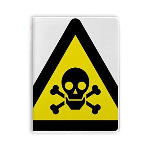 Warning Symbol Yellow Black Poisoning Triangle Notebook Gum Cover Diary Soft Cover Journal Cover