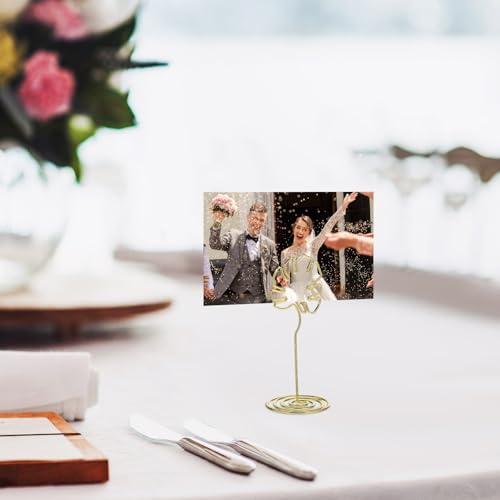 Support carte place Monstera doré x8 pour table mariage - 3
