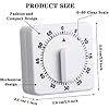 Weewooday 2 Pieces 60 Minute Visual Kitchen Timer Hour Mini Countdown Mechanical Timer Loud Voice for Kitchen, Homework, Exercise