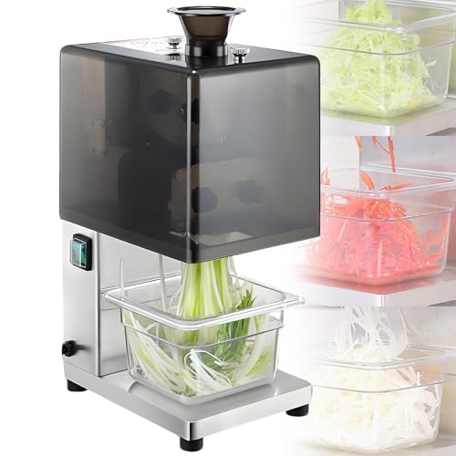 vnmudzeo Ralladora AutomáTica De Zanahorias, Col Y Patatas, con Cuerpo De Acero Inoxidable, para Escritorio, para Pimientos, Puerros, Apio Y Cebolletas. 3.5mm