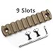 Active-8 5/7/9/11/13 Slots mlok Picatinny Rail Sections Aluminum Mount Adapter Tan Printed (9 Slots / 95mm)