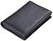 RFID Mens Slim Front Pocket Wallet Genuine Leather Bifold ID/Credit Card Holder (B Black)
