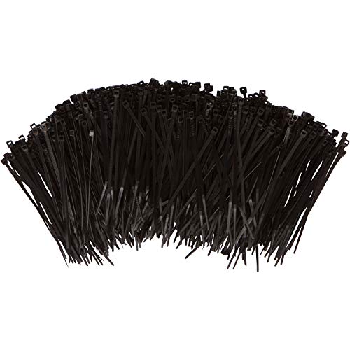 Image of Morris Products Ultraviolet Black Nylon Cable Ties - 4 Inch Length -Heavy Duty, 18-Pound Tensile Strength - Cable Organization Applications - UV Safe, UL Approved - Pack of 1000