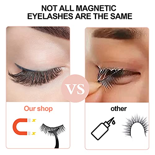 Bileycha YJM Upgrade 3D Natural Magnetic Eyelashes,Lightweight Magnetic Eyeliner And Eyelashes Kit thumb #4