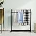 Honiter Towel Racks for Bathroom, 2 Tiers Wider Towel Drying Rack Outdoor, Free Standing Towel Rack, Pool Towel Blanket Stand and Display Rack for Oversized Bath Towels, Black