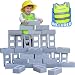 Playlearn Foam Building Blocks for Kids - 40 Pack - Jumbo Size (Not Life Size) Extra-Thick Cinder Block, Builders Set for Construction and Stacking