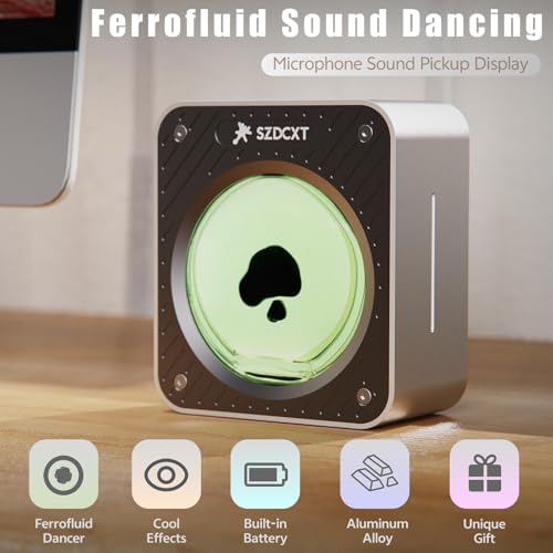 SZDCXT Ferrofluid Sound Dancing,Ferrofluid in RGB Light,Ferrofluid Display for Desktop Decor,Sci-Fi Gifts(No Speaker/Sound Pickup Display) by SZDCXT - Used condition - Image 2