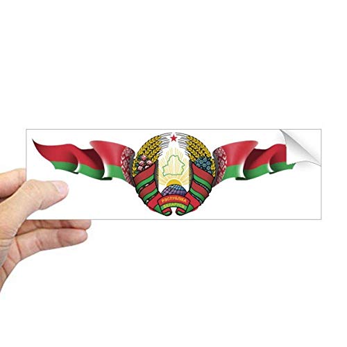 Autocollant rectangulaire drapeau Bélarus finition précise - 2