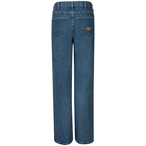 Red Kap Mens Relaxed Fit Jeans, Stonewash, 30W X 34L Us #TOP3