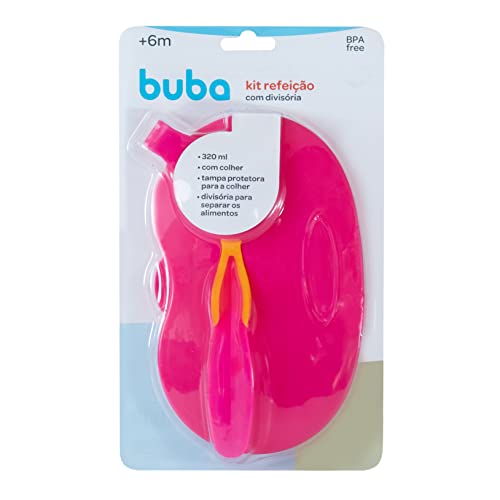 Buba Kit Refeição Com Divisória – Rosa Rosa