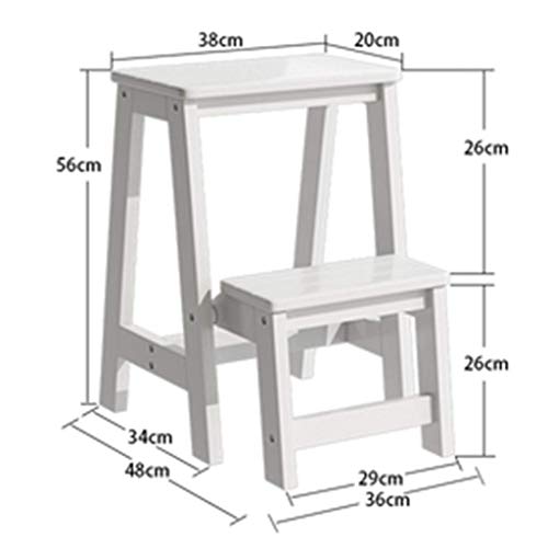 Chaise multifonctionnelle escabeau pliable en bois à 2 marches