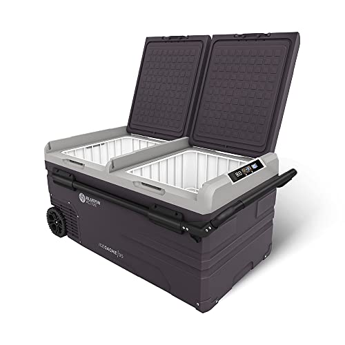 Active Ice Cache 95L | Portable Travel Fridge | Advanced Cooling & Freezing Technology | Energy Efficient Charging | Dual Storage Compartments | Smartphone App Control | LCD | AC & DC