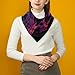 Evil Skull Purple Art Silk Like Head Scarf for Women Bandana for Hair Wrapping Fashion Accessory Square Hair Scarves 18