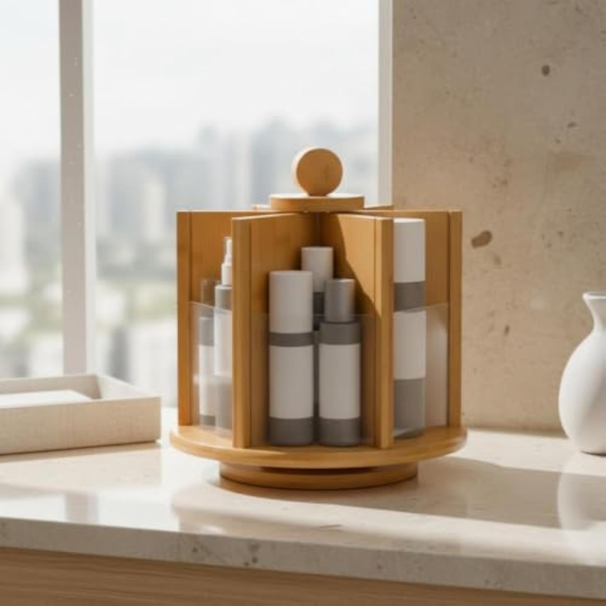 Rotating Makeup Organizer Large Capacity Desktop Storage