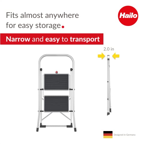 Hailo K30-Model 330-Pound Capacity Aluminum Step Stool, 2-Step #TOP3