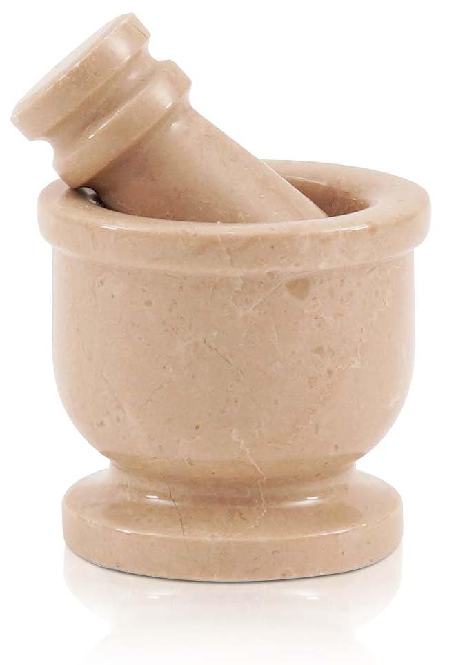 Radicaln Marble Mortar and Pestle Set Verona 2.5" Inches Handmade Spice Grinder for Kitchen Herb Grinder Bowl & Garlic Crusher for Kitchen Accessories (Verona)