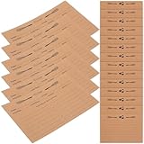 iplusmile 20 pièces Cartes de Recettes Cuisine Double Face Kraft Papier Épais Fiches Recettes Vierge Inscription Facile pour Notes Culinaires et DIY