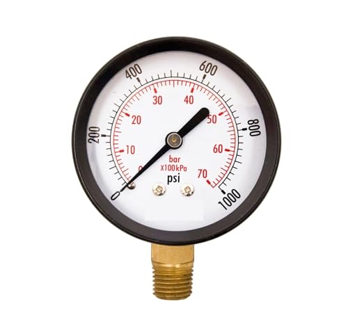 Manomètre 0-1000 PSI haute résistance mécanique pour contrôle de pression constant