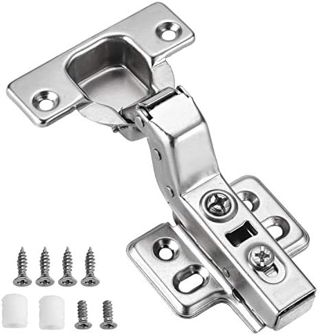 KIMDOT 2PCS Snap Closing Inset Template Cabinet Hinges Frameless Soft Close Kitchens Bathrooms Euro Hinge