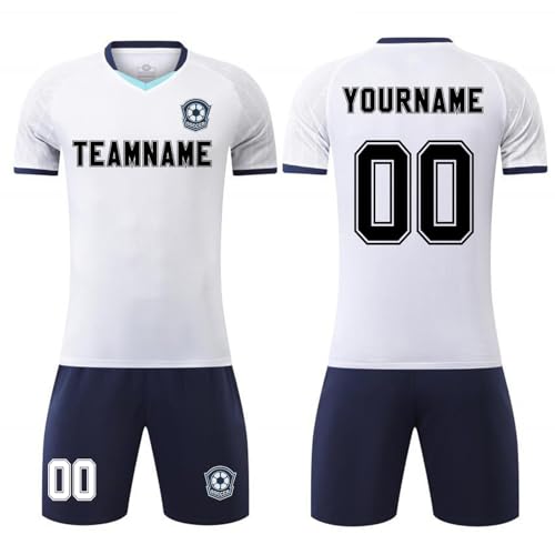 Genérico Camisetas de Futbol Personalizables Camisetas Futbol para Niños y Adultos Se Pueden Escribir Logo Nombres y Números,Equipación de Futbol para Equipos