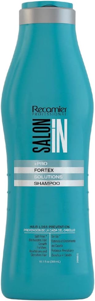 SalonIn Recamier Professional Shampoo Fortex Women Hair Loss Prevention | Champu Anticaida Cabello Profesional 10.1 Ounces - 300 Mililiter