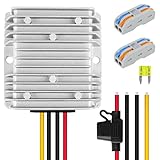 SUPERNIGHT 48V 36V to 12V Voltage Converter 240W 20A Regulator Step Down to 12V DC- DC Convert Reducer with Fuse Waterproof Power Supply Transformer Module for Golf Cart Scooters