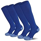 CS CELERSPORT 2 Pack Baseball Softball Socks Knee High Sports Tube Socks for Youth Men and Women Medium Royal Blue
