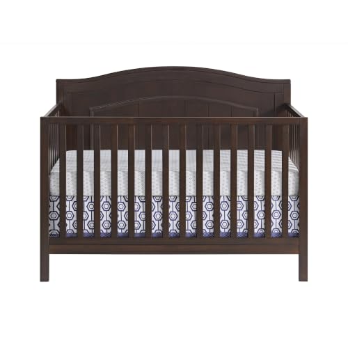 Image of Oxford Baby Nolan 4-in-1 Convertible Baby Crib, Espresso Brown, GreenGuard Gold Certified