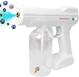 Steam Gun Spray Steam Gun Nano Atomizer ULV Fogger Portable Disinfection Sprayer, 800ML /27Oz Rechargeable Handheld Blue Light Nano Steam Spray Gun Atomizer Machine White for Home Outdoor House