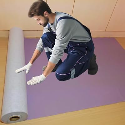 Temporary Floor Protection Construction Violet - Scratch Resistant, Waterproof, Anti-Slip Surface, Remodel, Painting, Wall, Floor, Carpet, Furniture, Stair, Cover Grip, All Purpose Covering, Reusable