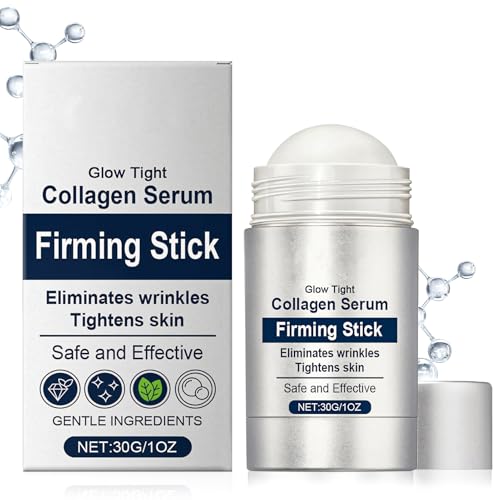 Collagen Peptides Firming Serum Stick Crema Cuello y Escote Reafirmante Crema Colageno Facial Crema Reafirmante Corporal Serum Hidratante Facial Reafirma la Piel, Hidrata, Reduce las Líneas Finas, 30g