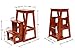 Produktbild Massivholz Treppen Hocker, Trittschemel Multifunktionsküche Schritt Hocker Folding Haushalts Schritt Holzleiter Hocker Leiter, Walnuss Farbe lxhff (Color : Honey Color)