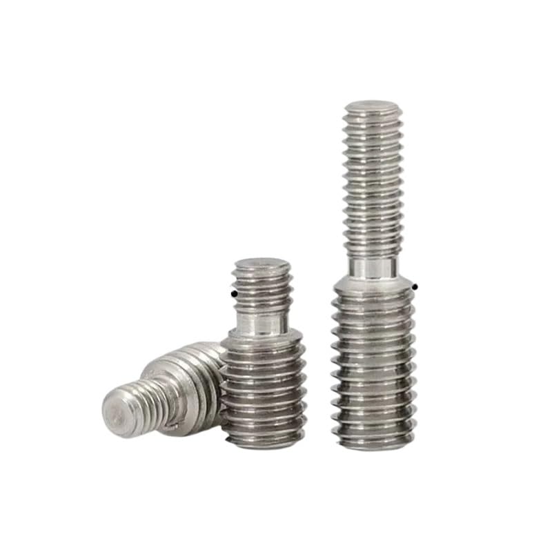 6PCS Stainless Steel Double Head Transfer Screws M6 and 1/4-20 to 3/8-16 Thread Adapter Monopod Male Conversion Bolt(6PCS M6 to 3 8 C)