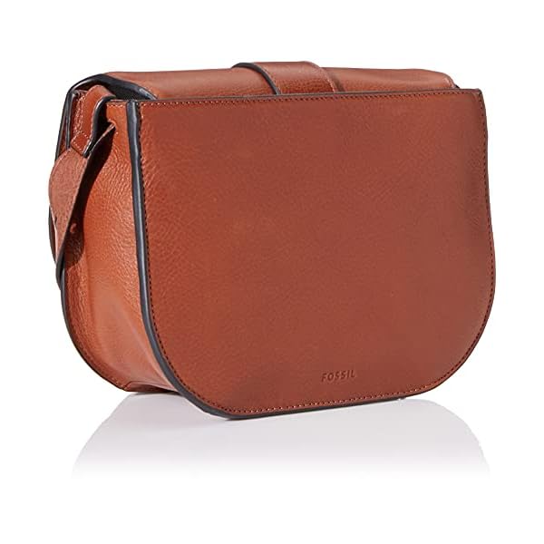 Fossil-Womens-Wiley-Leather-Saddle-Bag-Crossbody-Purse-Handbag Fossil womens Crossbody, Brown, 8.75 L x 3.5 W 7 US