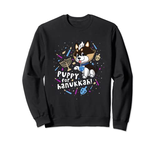 Sweatshirt Disney Puppy Hanukkah Menorah pull fetes motif chien chandelier
