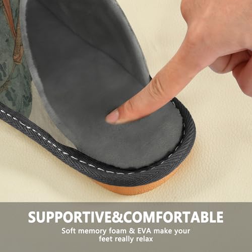 House Slippers Painting Pug Print, Outdoor Indoor Unisex Rubber Sole Memory Foam 4-54