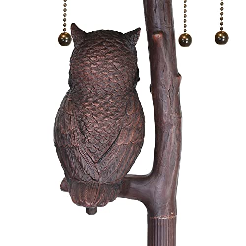Bieye L10766 Tiffany Style Stained Glass Floor Lamp With 18 Inches Wide Lampshade, Owl Side Lamp, 4-Light, 65 Inches Tall (Grapes) #TOP4