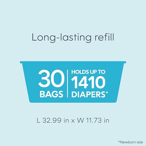 image for Diaper Genie Easy Roll Refill | 30 Bags Per Refill | Holds Up to 1410 