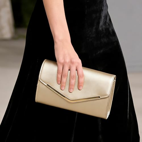 Image of Clutch Purse Evening Bag for Women,Envelope Handbag With Detachable Chain | With Detachable Chain