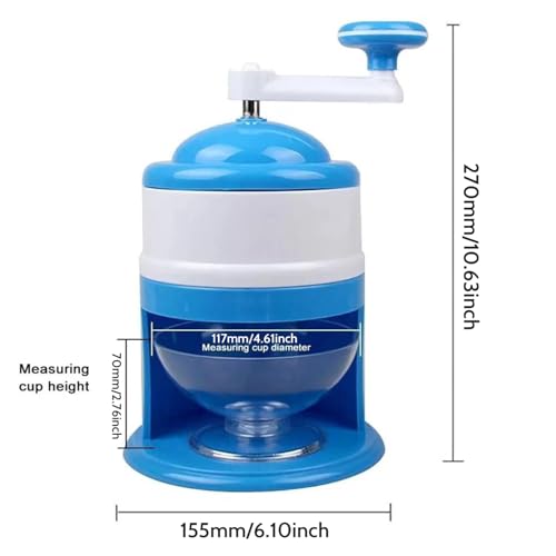 Slushie Machine, DIY Manual Shaved Ice Crusher Machine, Slushy Maker with Hand Crank, Slush Machine, Snow Cone Machine for Party Making Snowcones Ice Cream and Slushy - Image 2