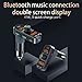 ILOKEY Bluetooth 5.0 Car Change Radio Receiver with 2 Stronger Microphones, 41W PD QC 3.0 USB Car Charger, Aux in/Out Wireless Audio Music Adapter, with Hands Free Calls and Voice Assistant