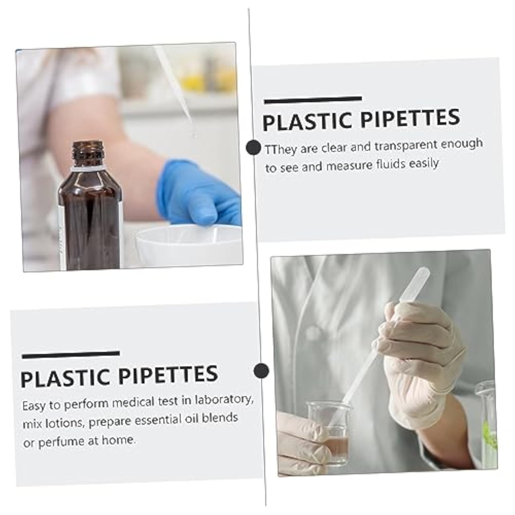 100pcs Plastic Dropper Pipette Droppers