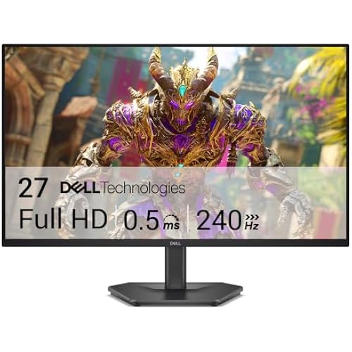 Dell 27 240Hz Gaming Monitor - SE2726HG - 27-inch FHD (1920x1080) 240Hz Display, in-Plane Switching (IPS) Technology, AMD FreeSync Premium, TÜV 3-Star, 2X HDMI, DisplayPort 1.4, Tilt