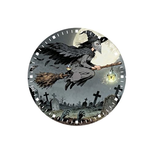 1 szt. 28,5 mm tarcza Witch kreatywna seria z kolorowym nadrukiem nadaje się do akcesoriów zegarków mechanizmem NH35/36(NO. 3)