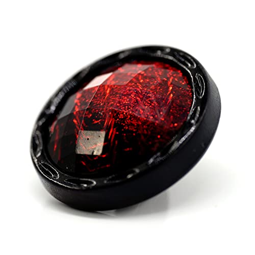 Craftisum 20 Pcs Beveled Cut Glass Shiny Red Sewing Shank Buttons For Coats -25Mm -1" #TOP2